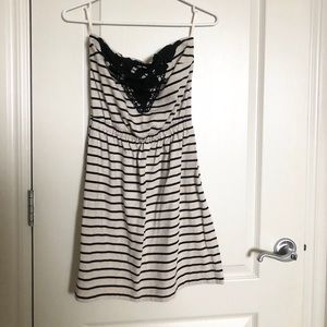 Strapless casual summer dress